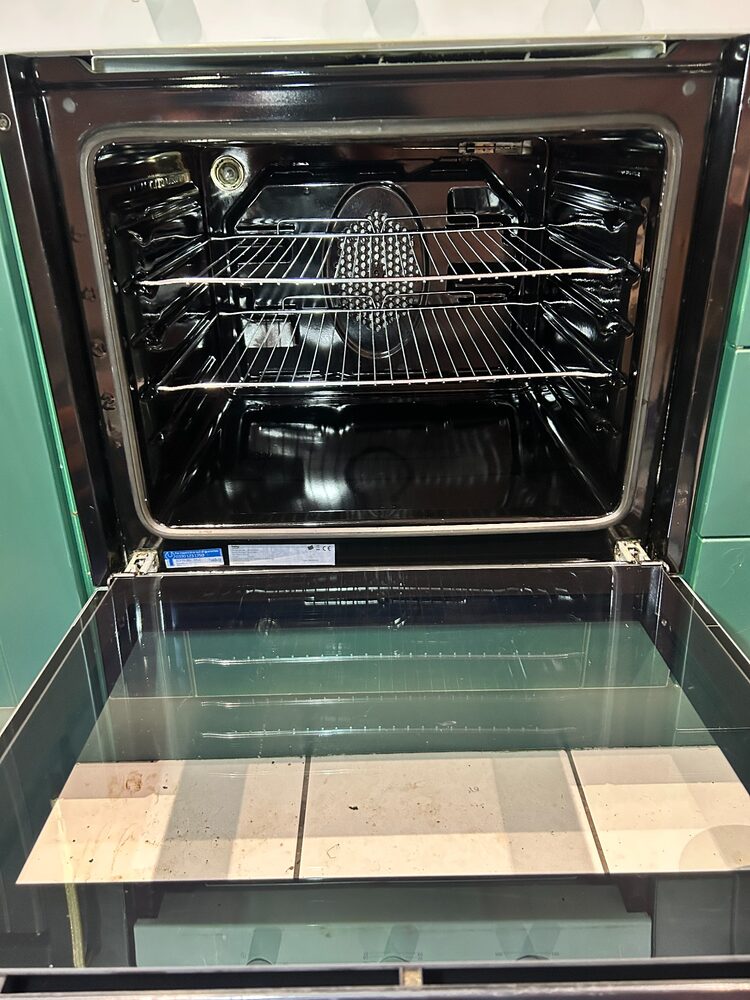 Customer oven interior after a precision clean